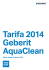 TARIFA GEBERIT AQUACLEAN 2014