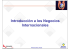 Introducción a los Negocios Internacionales