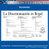 La Discriminación es Ilegal