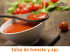 Salsa de tomate y ajo.