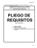 pliego de requisitos