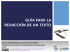 Guía para la redacción de un texto