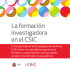 La formación investigadora en el CSIC