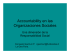 Accountability en las Organizaciones Sociales